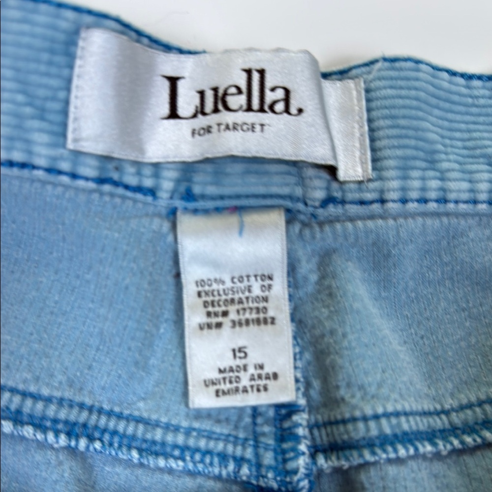 Luella for Target corduroy Shorts with Frayed Hem. Size 15 Juniors - Picture 2 of 6